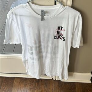 Next Level Apparel White 'At All Costs' Tee